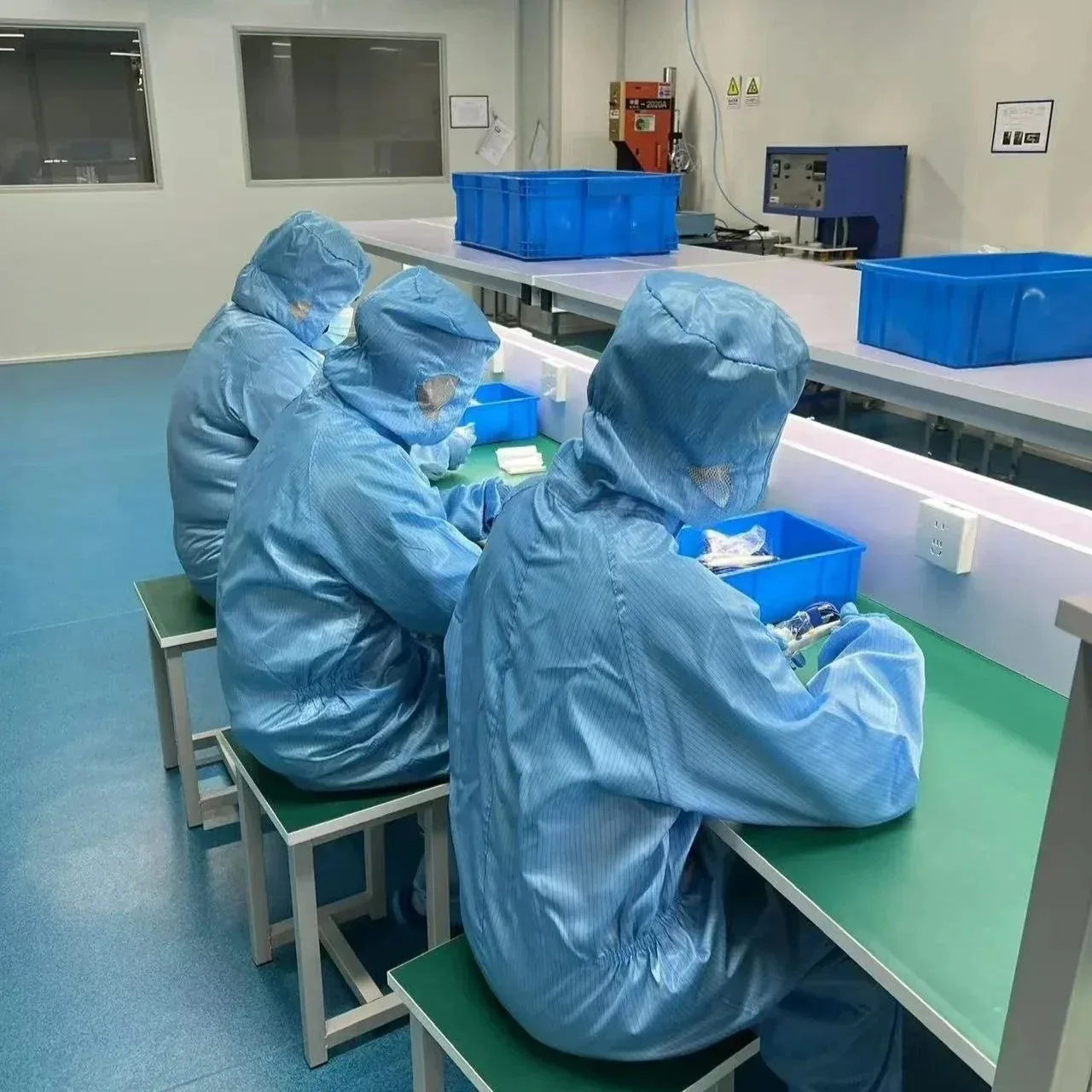 Medical device assembly and quality control in a controlled environment