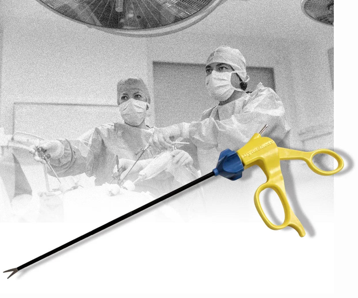 Dynashear 5mm laparoscopic scissors in surgical use
