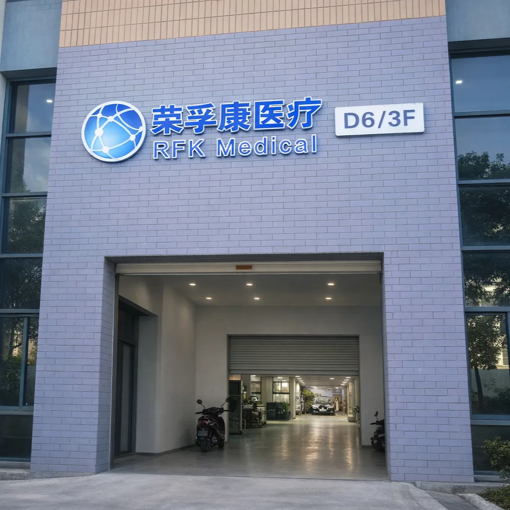Entrance to the RF Kinetics medical device manufacturing facility in Jiangyin, China