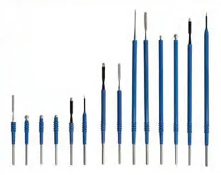 Range of electrosurgical needle and blade electrodes
